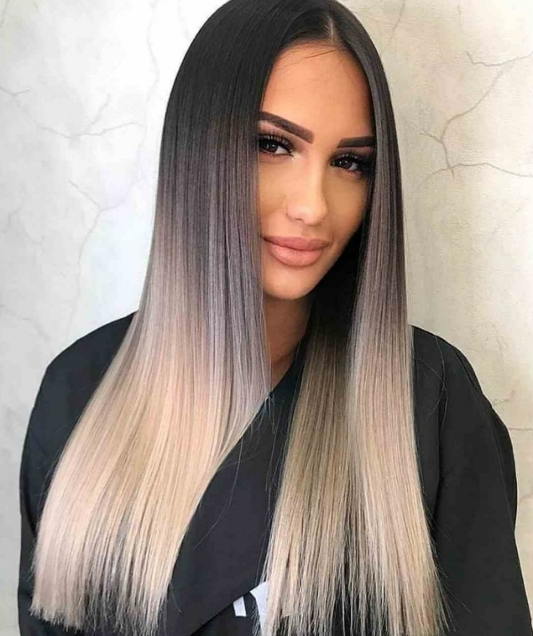 رنگ مو بلوند آمبره