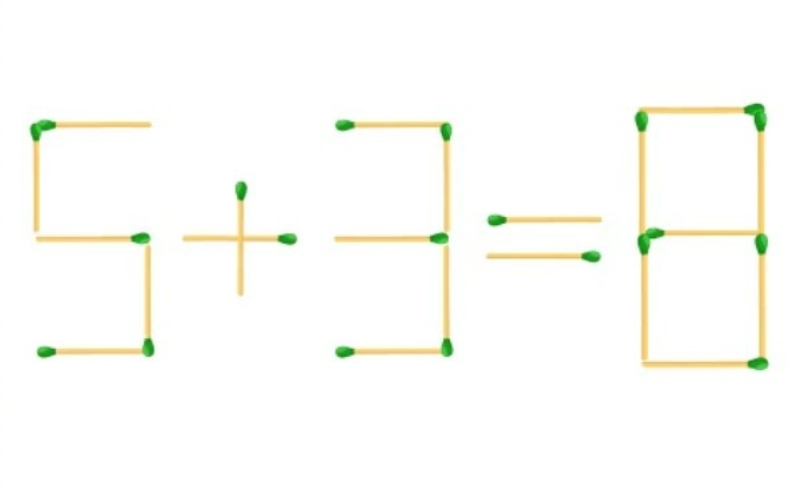 جواب معمای چوب کبریت ۸=۳+۳