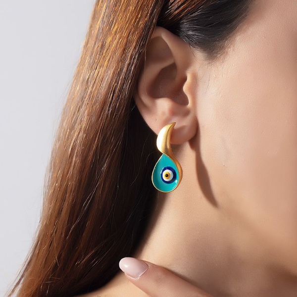 مدل گوشواره میخی چشم و نظر زیبا