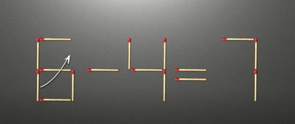 معمای چوب کبریت ۷=۴-۶
