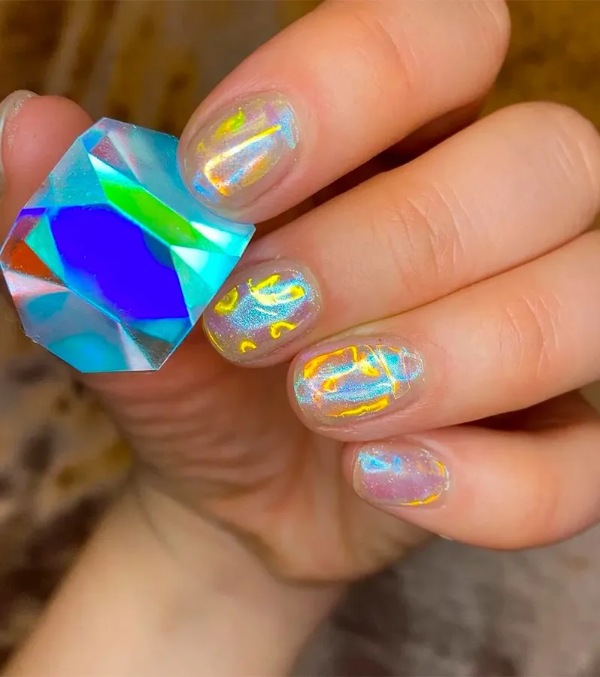 طرح ناخن یخی خاص و زیبا