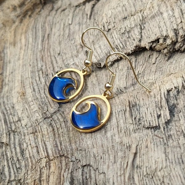 گوشواره موج دریا از جنس رزین