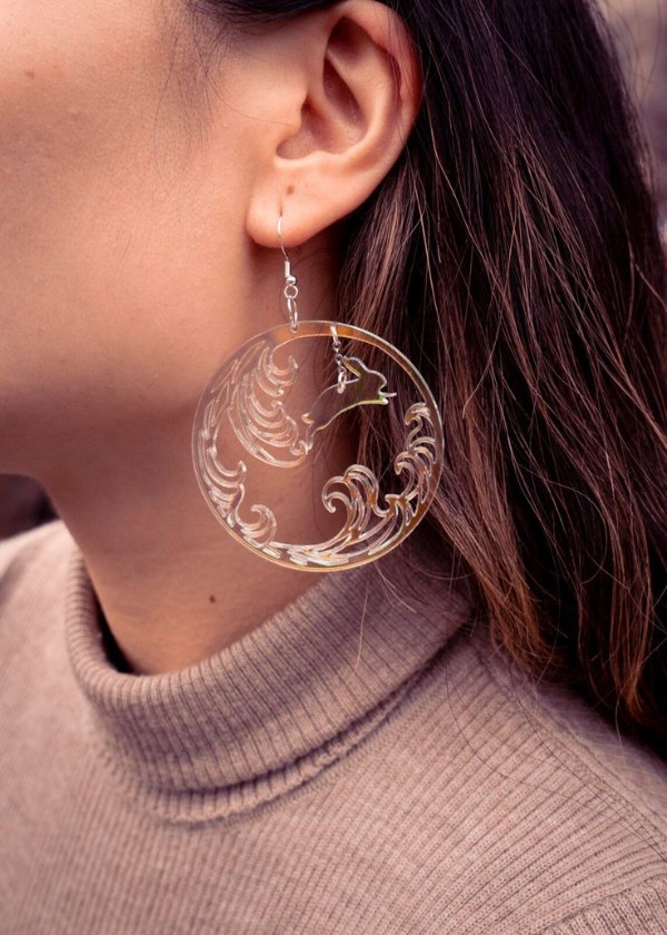 گوشواره مدل امواج خروشان دریا