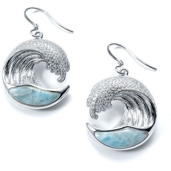 گوشواره نگین دار مدل موج