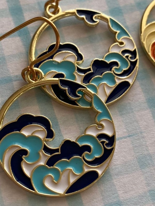 گوشواره مدل موجهای دریا