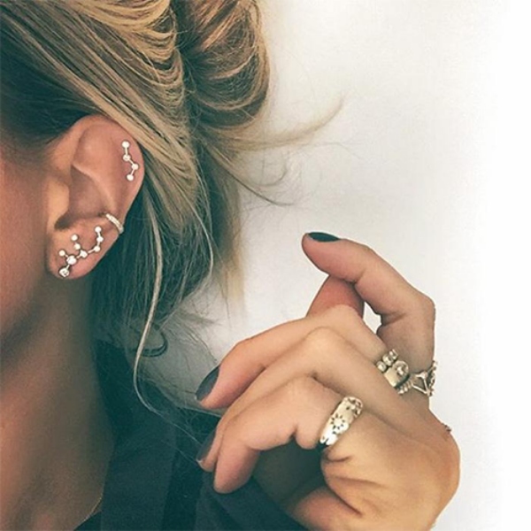 گوشواره طرح صورت فلکی