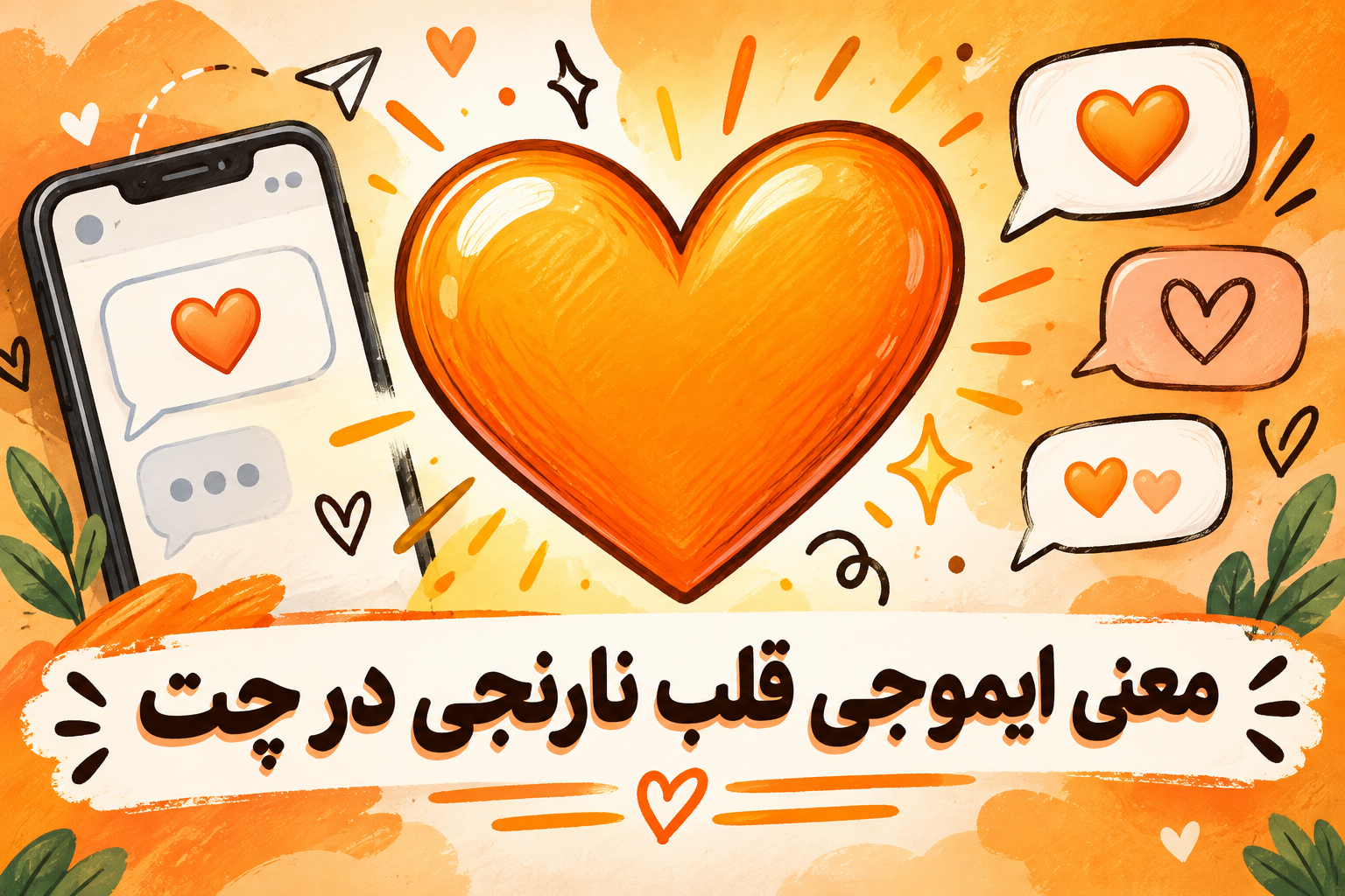 ایموجی قلب نارنجی