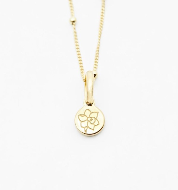 پلاک مینیمال طرح گل نرگس