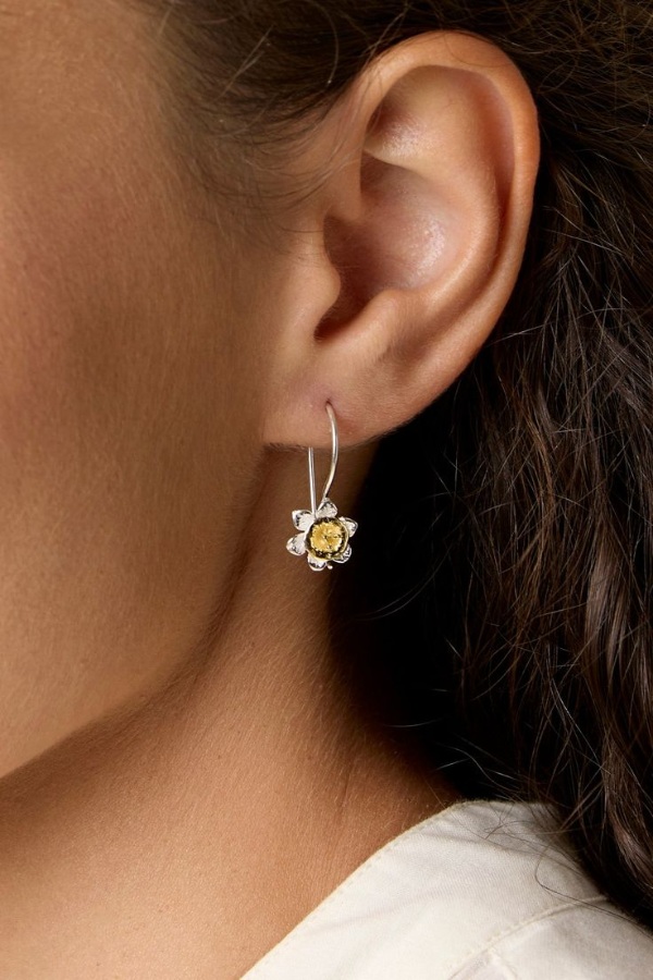 گوشواره حلقهای گل نرگس