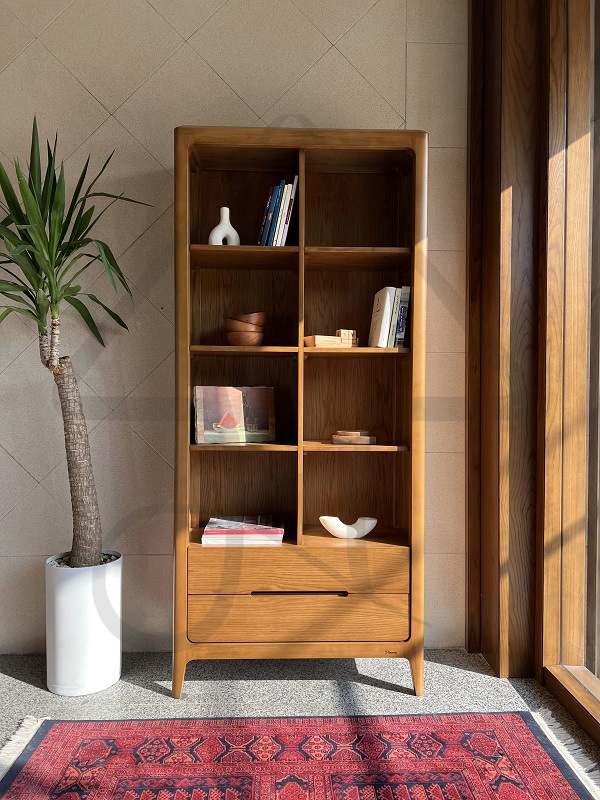کتابخانه چوبی مینیمال