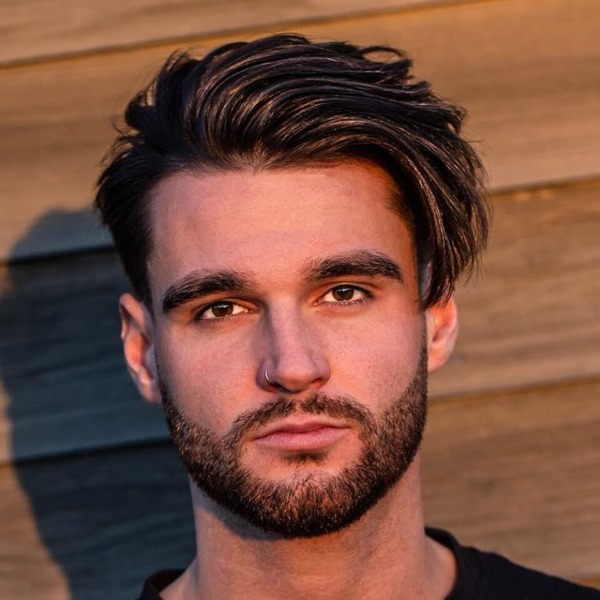 مدل موی بلند ساید با فرق کج