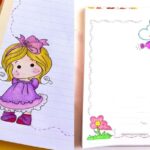نقاشی دفتر مشق دخترانه