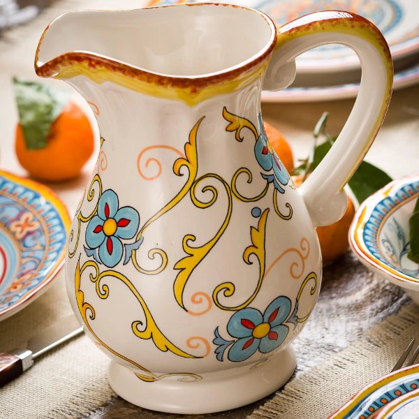 پارچ آب رنگی سفالی
