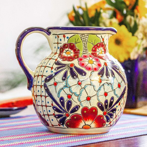 پارچ آب رنگی از جنس سفال