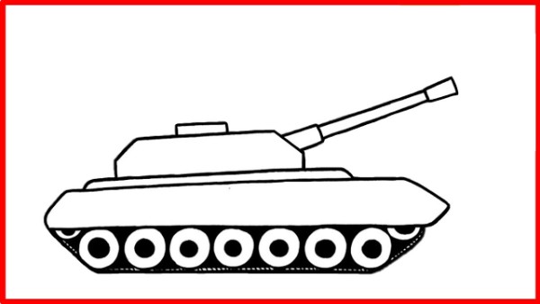 نقاشی تانک کودکانه