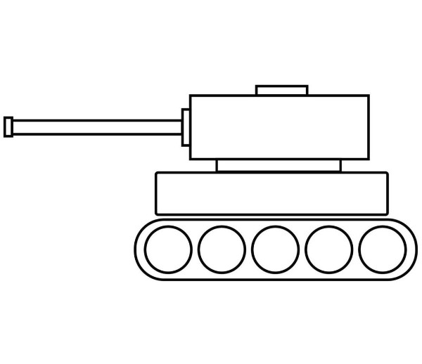 نقاشی تانک کودکانه
