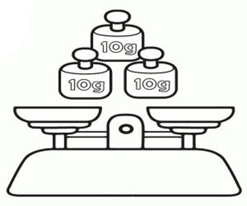 نقاشی ترازو دو کفه ای