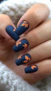 Autumn matte nail model 