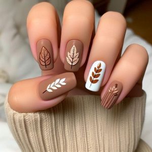 Autumn matte nail model