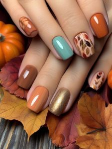 Autumn color nail model for Yalda