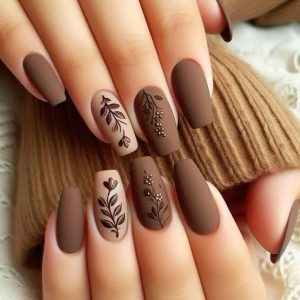 Autumn matte nail model