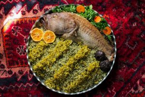 کالری سبزی پلو با ماهی، گوشت و هر قاشق از کته