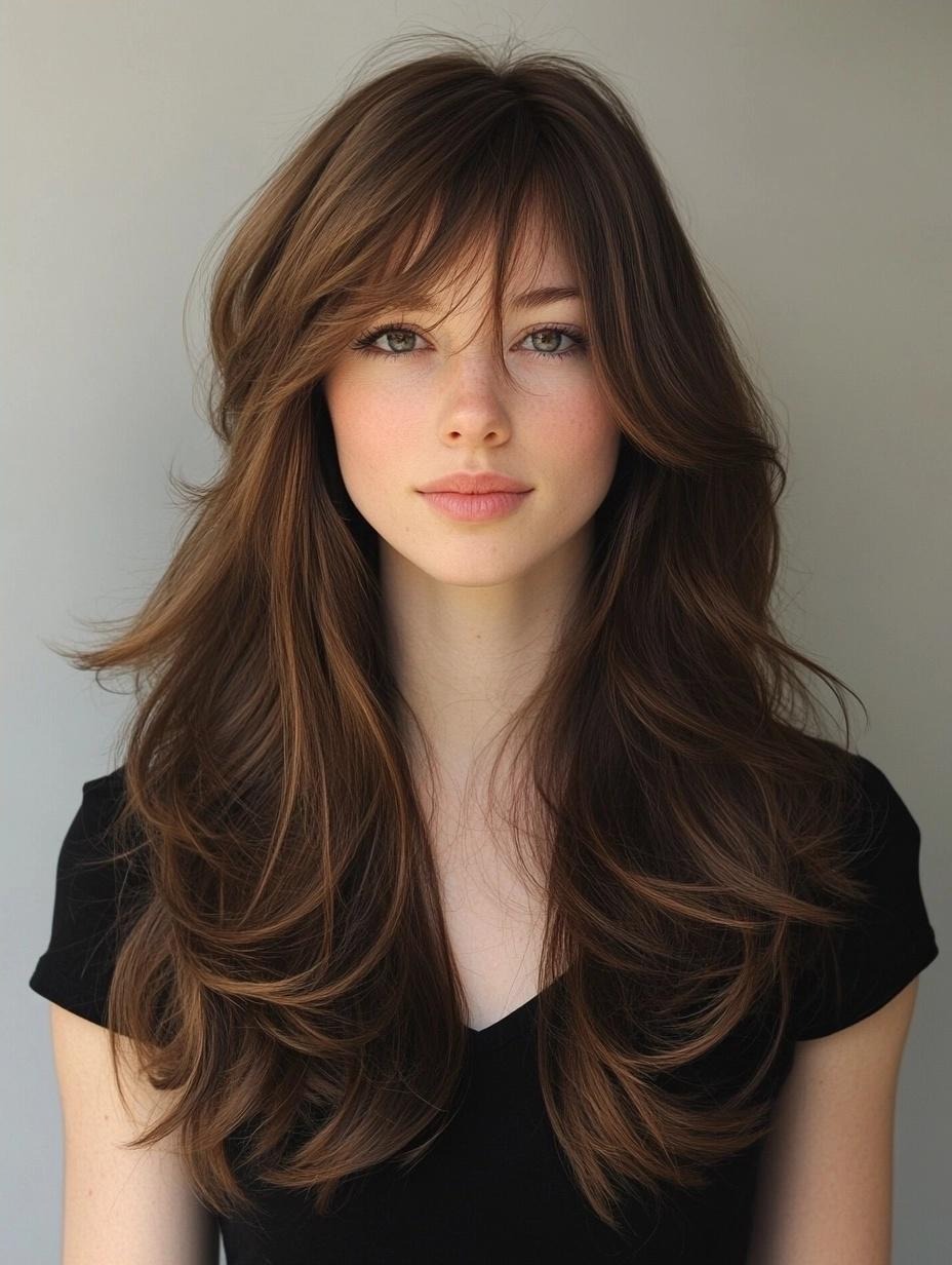 Stylish brown and blonde hair color for umbrella hair