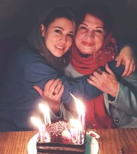 ناهید مسلمی و دخترش