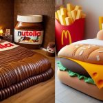 اتاق خواب به شکل خوراکی و سرویس خواب نوتلا