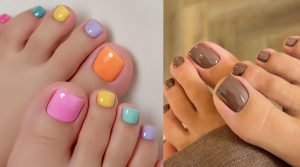 پدیکور ساده پا برای تابستان و بهار