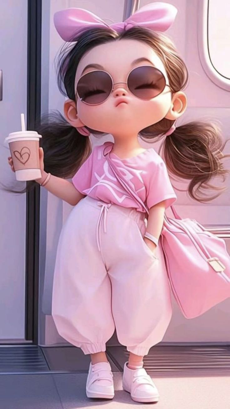 عکس دختربچه کارتونی  برای پروفایل و والپیپر