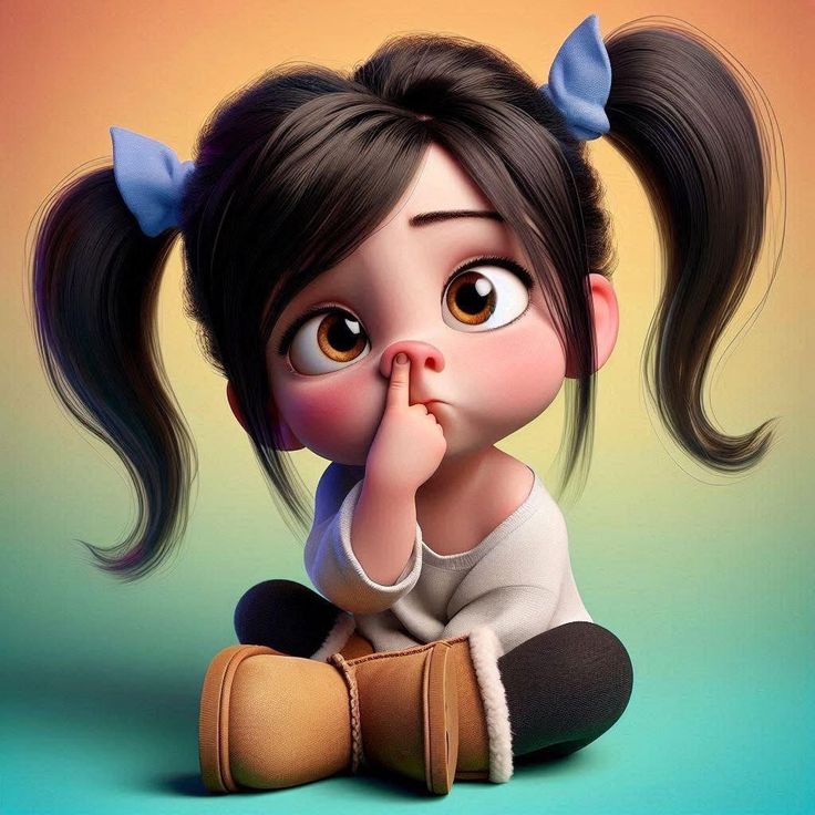 عکس دختربچه کارتونی  برای پروفایل و والپیپر