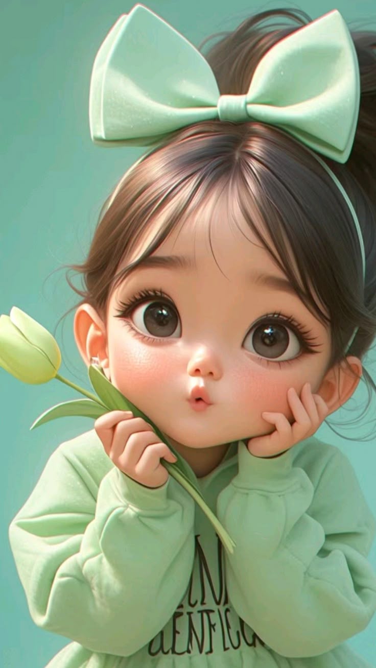 عکس دختربچه کارتونی  برای پروفایل و والپیپر