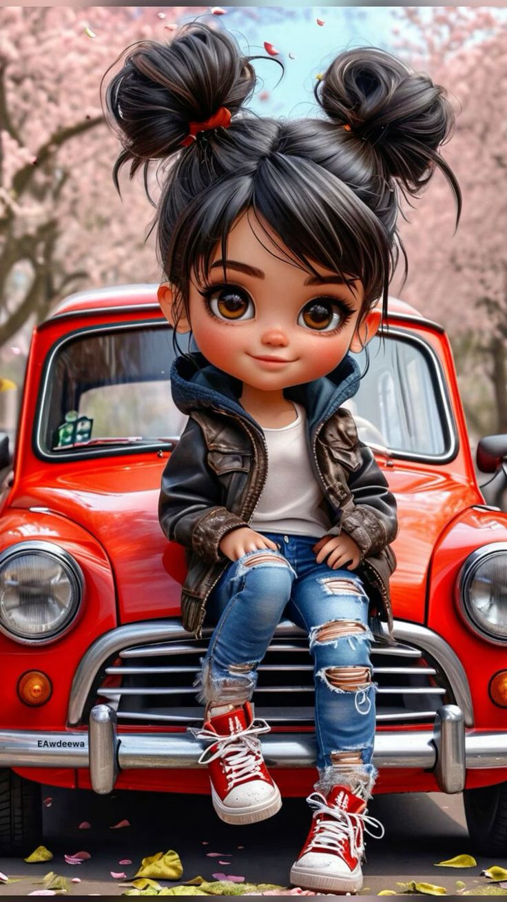 عکس دختربچه کارتونی  برای پروفایل و والپیپر