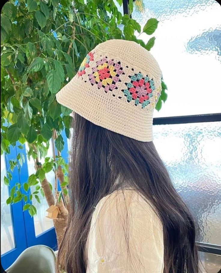 کلاه آفتابی مکرومه