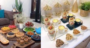 ایده چیدمان میز پذیرایی شیک و زیبا
