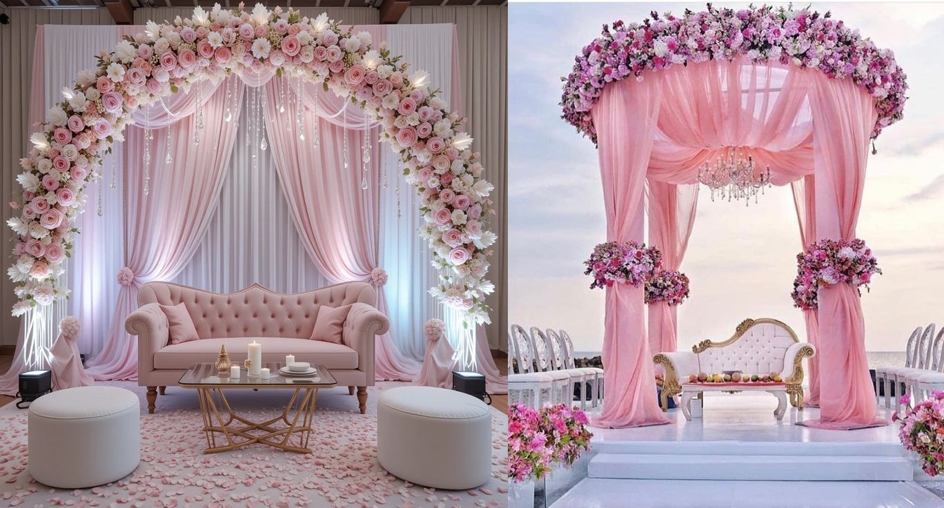 تزیین جایگاه عروس برای جشن عقد و عروسی