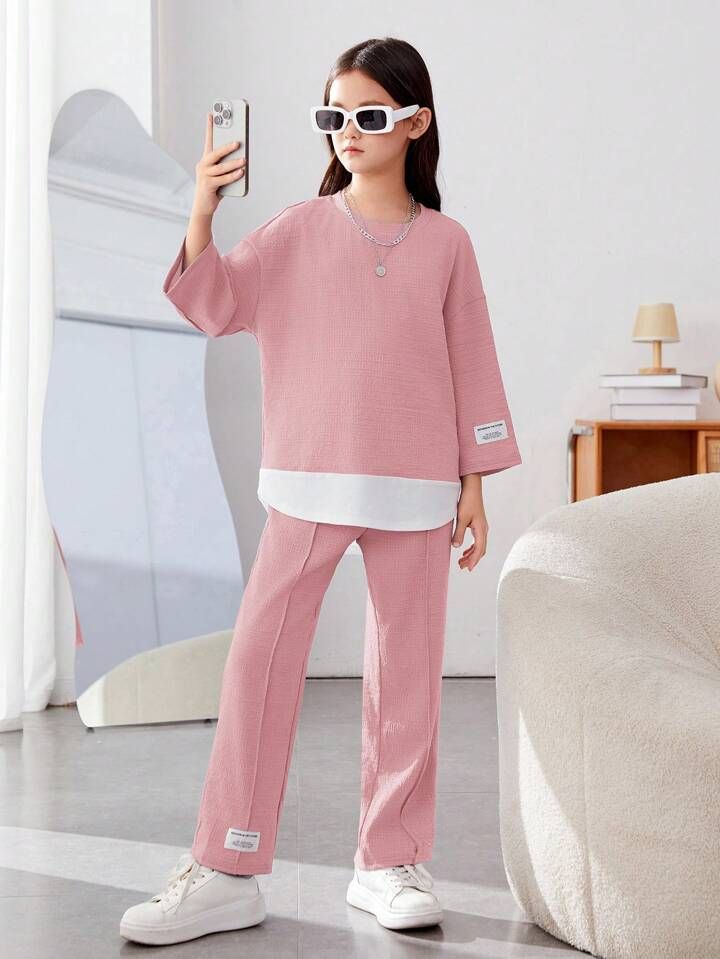 لباس بهاره بچه گانه و بلوز شلوار راحتی دخترانه