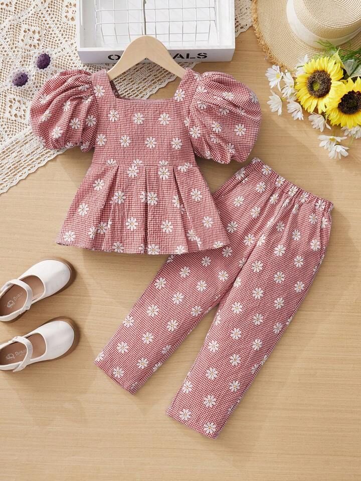 لباس بهاره بچه گانه و بلوز شلوار راحتی دخترانه