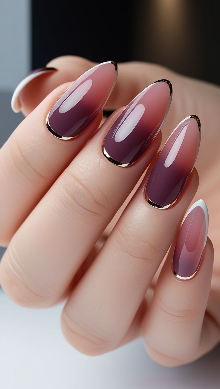 لاک ناخن فرنچ و آمبره