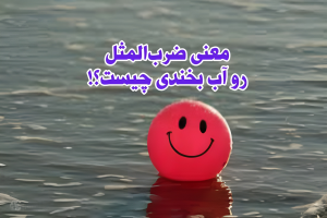 معنی ضرب المثل رو آب بخندی
