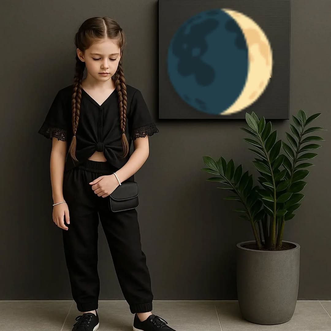 مدل لباس دخترانه و بچه گانه محرمی مشکی 