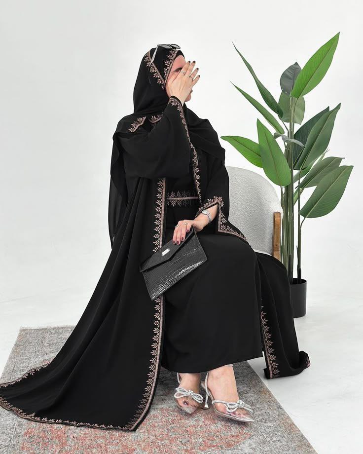 مانتو عبایی مشکی جدید