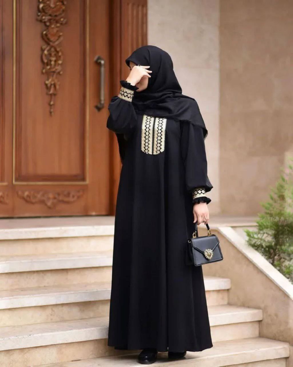 مانتو عبایی مشکی جدید