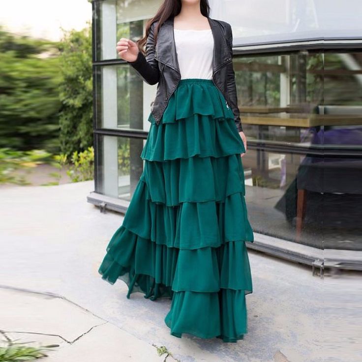 دامن طبقه ای پینترستی