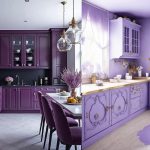 کابینت آشپزخانه بنفش