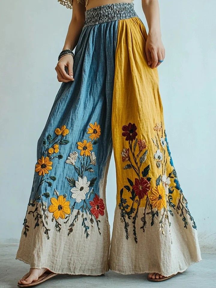 شلوار زنانه گلدوزی شده