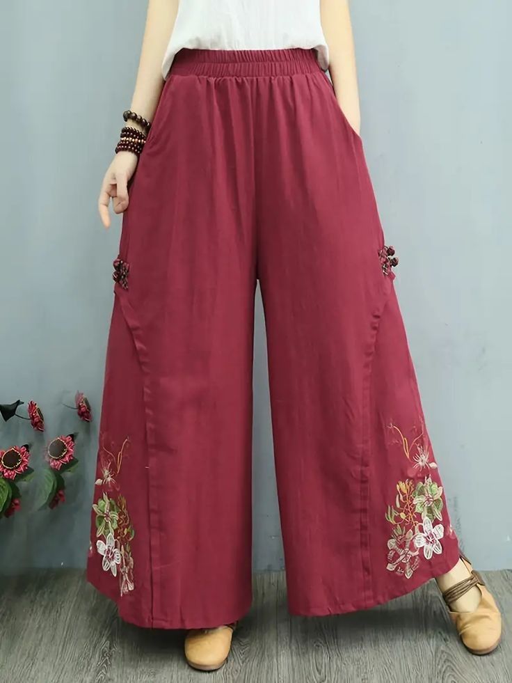 شلوار زنانه گلدوزی شده