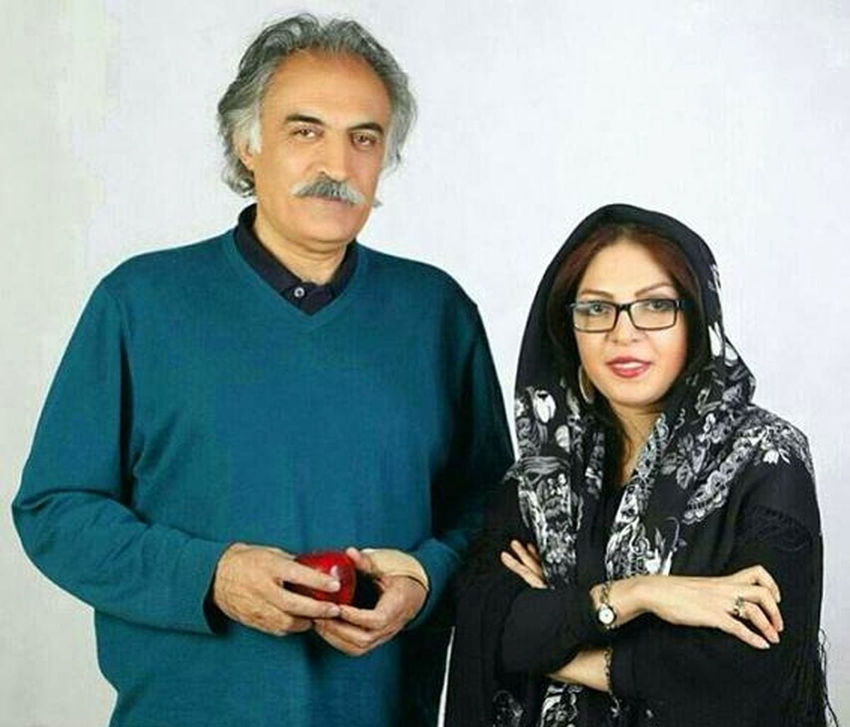 علیرضا شجاع نوری و همسرش