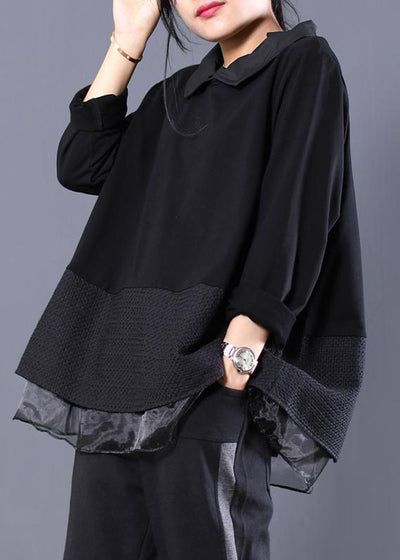 شومیز مانتویی مشکی